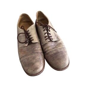 Bed Stu Dress Shoes Mens 9.5 Gray Leather Distressed Oxfords